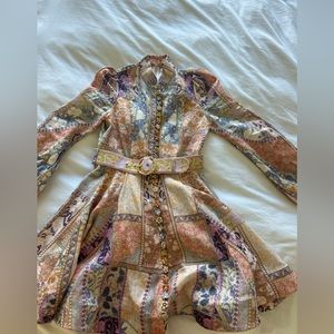 Zimmermann Kaleidoscope Belted Floral Mini Dress